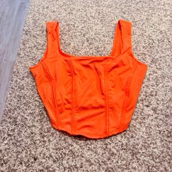 Orange crop top