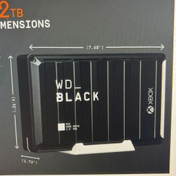 Western Digital Black 12TB D10 Game Drive Xbox