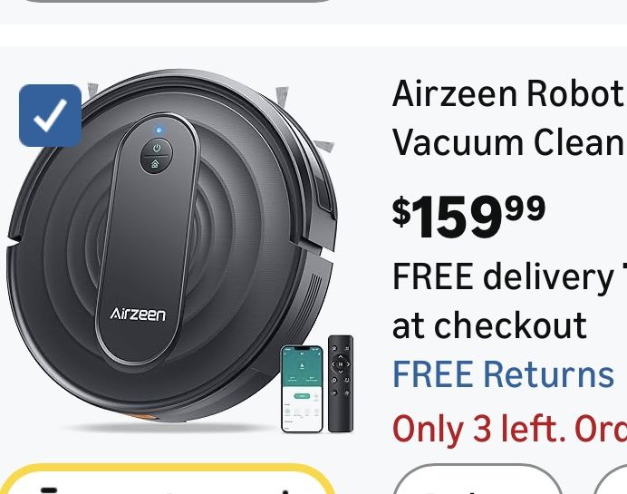 Robot Vacuum Cleaner , Remote/App/Alexa, Self-Charge, Customized Cleaning, Pet Hair/Hard Floor