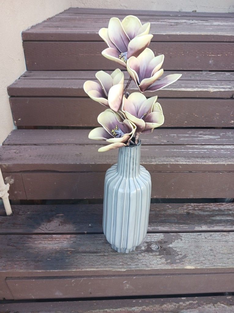 Beautiful Tall Vase With Flowers