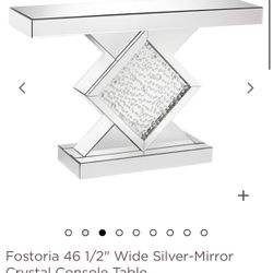 Silver Mirror Crystal Console 