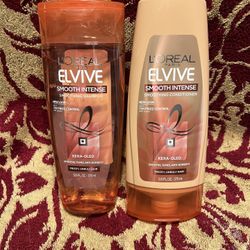 L’Oreal Elvive Smooth Intense SmoothingShampoo & Conditioner 12.6 OZ Set *