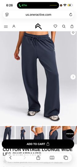 Oner active vintage wide leg lounge pants size medium short