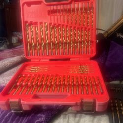 115 piece drill set plus extra drill pieces all new