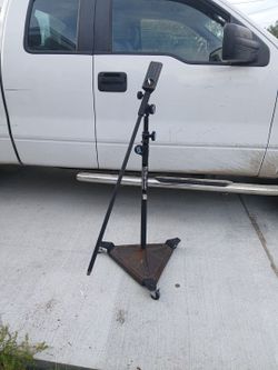 On stage stands