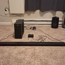 Onn. Bluetooth 5.1 Channel Ultra-Slim Surround Soundbar System with Dolby Atmos – 36"