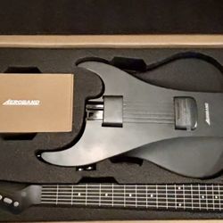 AeroBand Guitar Smart Guitar With Silicone Strings, Travel Silent Guitar With Detachable Fretboard, Headphone Jack, Built-in Speaker and Drum system, 