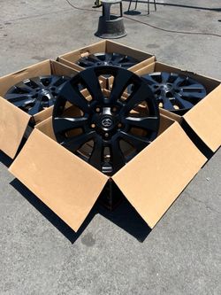 “20 Toyota Tundra Satin Black Rims/Wheels (Exchange available)