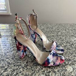 floral heels