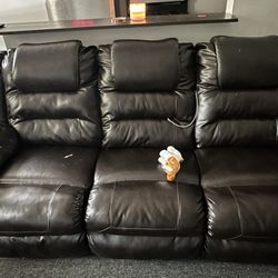 Black Leather Sofa And Loveseat