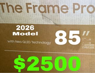 SAMSUNG 85” THE FRAME PRO NEO QLED 4K 2026 model