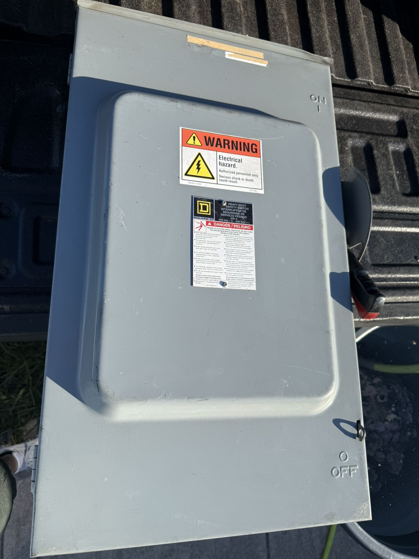 200A 3 Phase 600v Nema 3r Fused Disconnect Square D