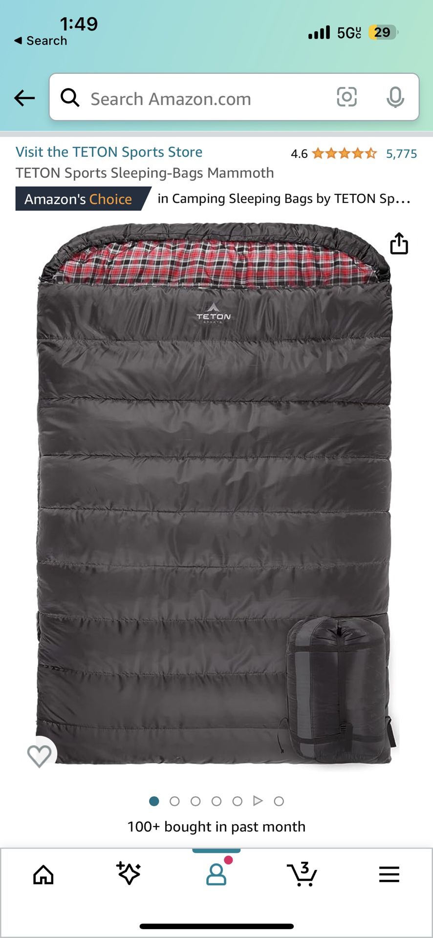 Teton Double sleeping bag
