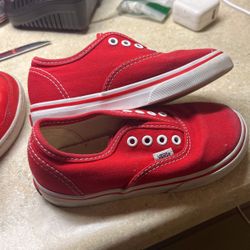 Red Vans Toddler 9