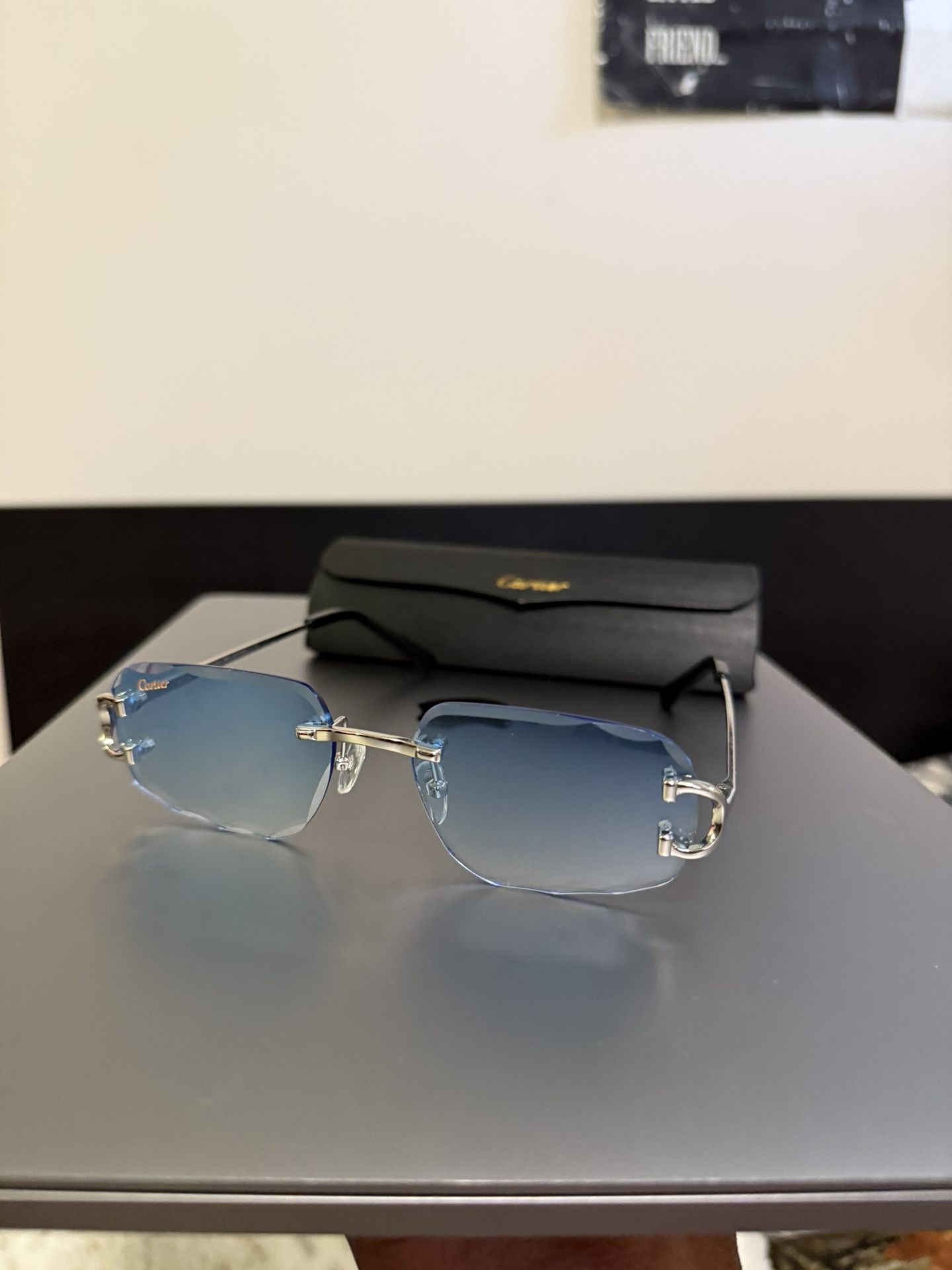 Cartier Glasses Blue Lens