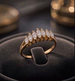 4 Vintage Solid Gold Rings with Diamonds