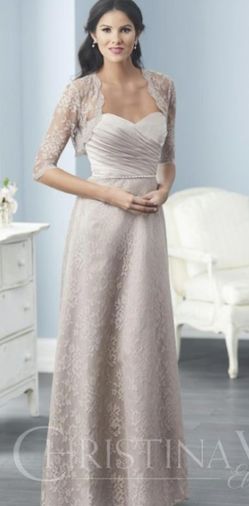 Christina Wu Elegance 17834 Lace MOB Dress w/ Bolero Mothers Bride Groom NEW 16

