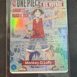 One Piece Monkey D. Luffy College Basketball US Voyage Trading Card (Sealed)