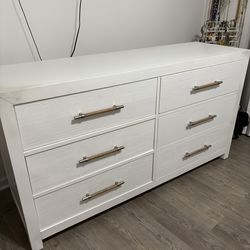 White heavy duty WOOD chest of drawers (6)