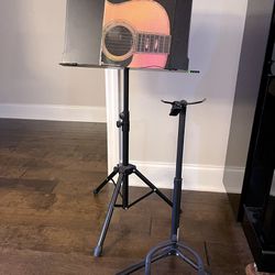 Guitar Stand & Music Book Stand