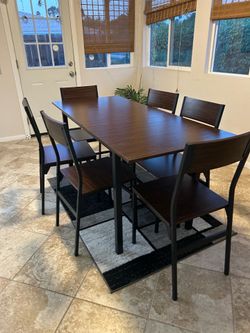Dining table set with 6 chairs