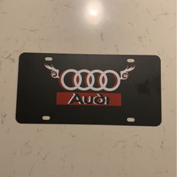 Audi Front License Plate, New.  Heavy Steel