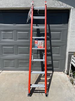Werner 16 ft. Fiberglass Extension Ladder (15 ft. Reach Height) with 300 lb. Load Capacity Type IA Duty Rating