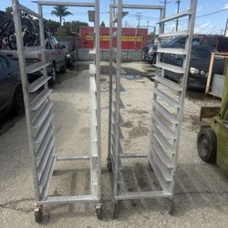 Bakery Aluminum Racks 18” Wide 29” Deep 70” Hight 