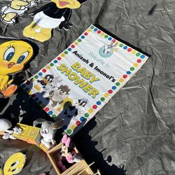 Baby Looney Tunes Boy Baby Shower Decorations & Games Bundle