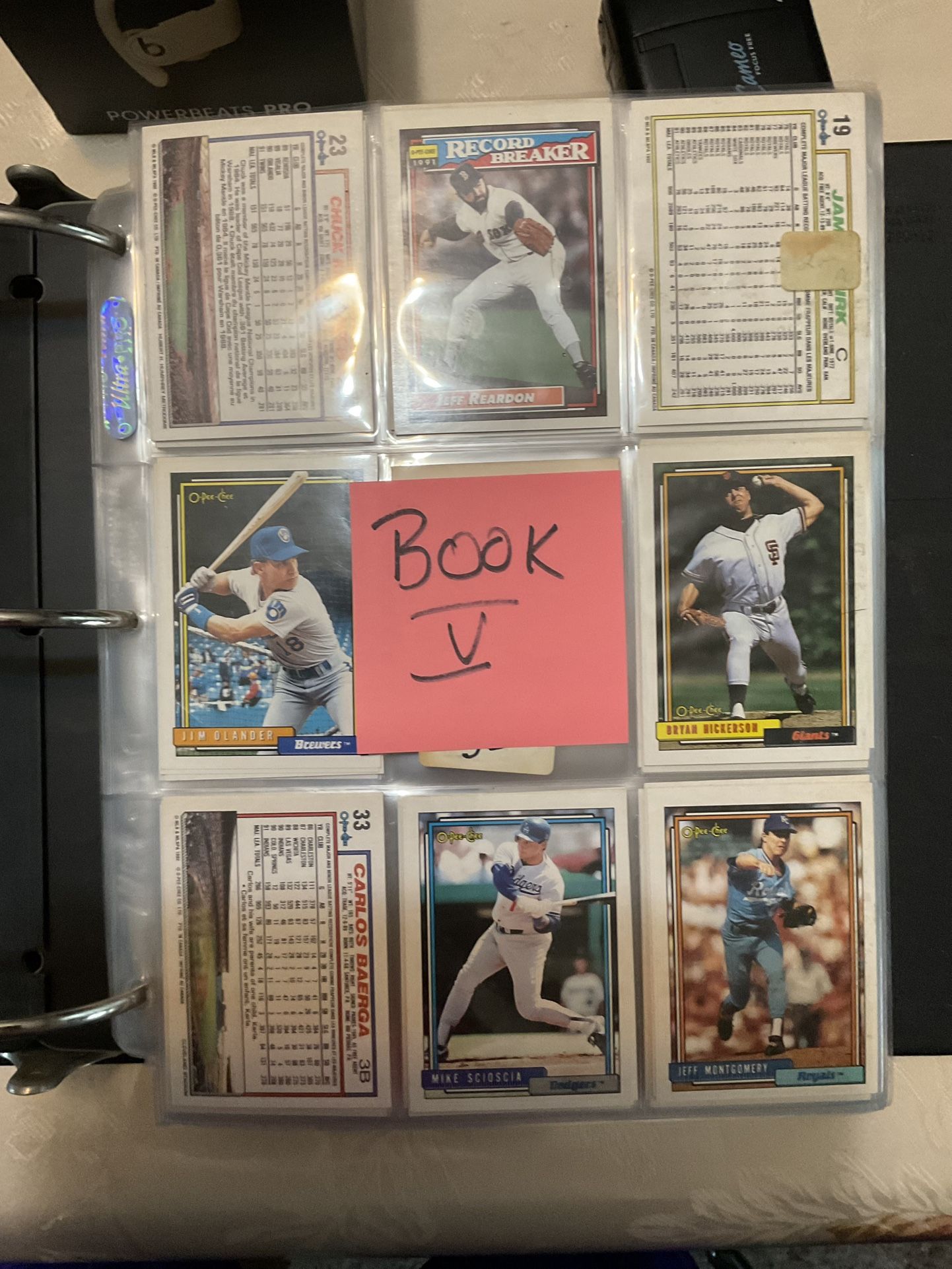 BASEBALL cards-BOOK V