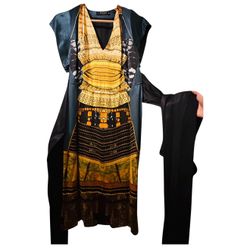 Etro midi dress with snake print