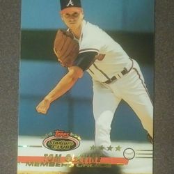 1993 Topps Stadium Club Tom Glavine Atlanta Braves #296 Members Choice HOF Hall Of Fame Baseball Card Vintage Collectible Trading MLB Major League Pro