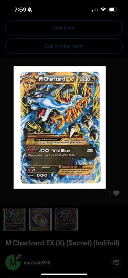 M Charizard EX (X) (Secret) (holifoil)