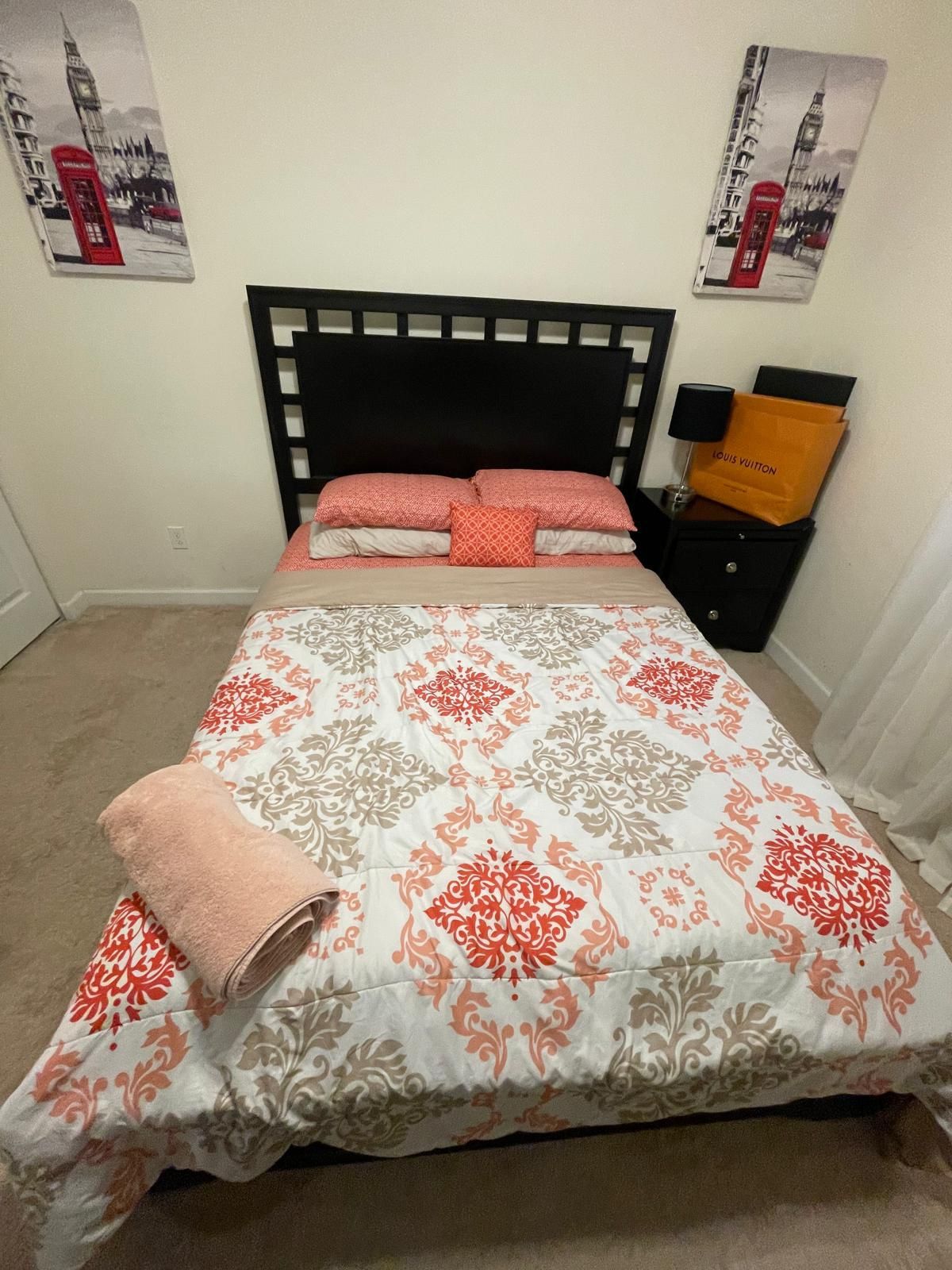Whole Room Set, Queen Bed, Dressing Table, Bedside Table