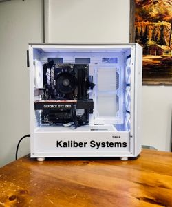 Custom White Gaming Computer with AMD Ryzen 5 1600, 1060 GTX 6GB, 500GB SSD