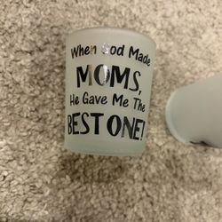 Pair of Mom themed Votive Candle Holders