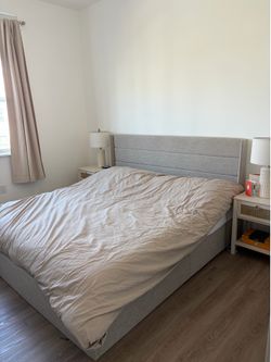 KING BED WITH MATTRESS
