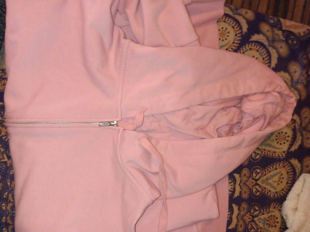 Pink Zip-up Hoodie Sweatshirt