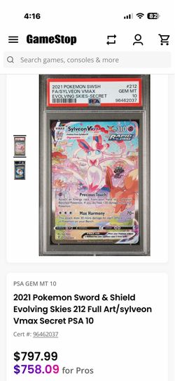 PSA 10 Sylveon Vmax Alt Art