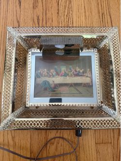 Vintage framed artwork of last supper
