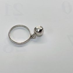 James Avery Sterling Silver ring with Jingle Bell Charm