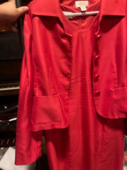 Women’s Elegant Red 2-Piece Dress Suit
