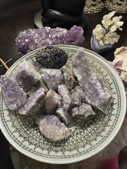 Raw Amethyst Crystal Cluster Lot