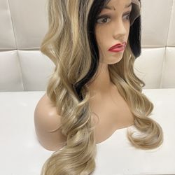 Synthetic Lace Front Wig/ Black Blonde Color-brand New $50 Pick Up Price Only-Peluca Rubia Nueva