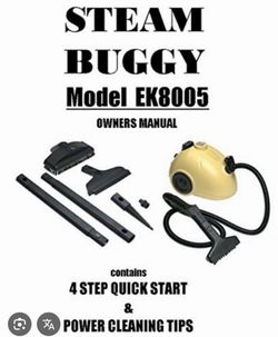 NEW - Steam Buggy EK8005 Owners Manual
