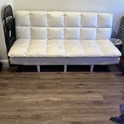 White Leather Futon