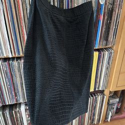 Price Drop: VTG,NW/OT,lined, BLACK, textured,Alligator-Embossed  PIA RUCCI, 8