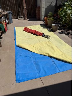 Camping Tarp and 4 Poles