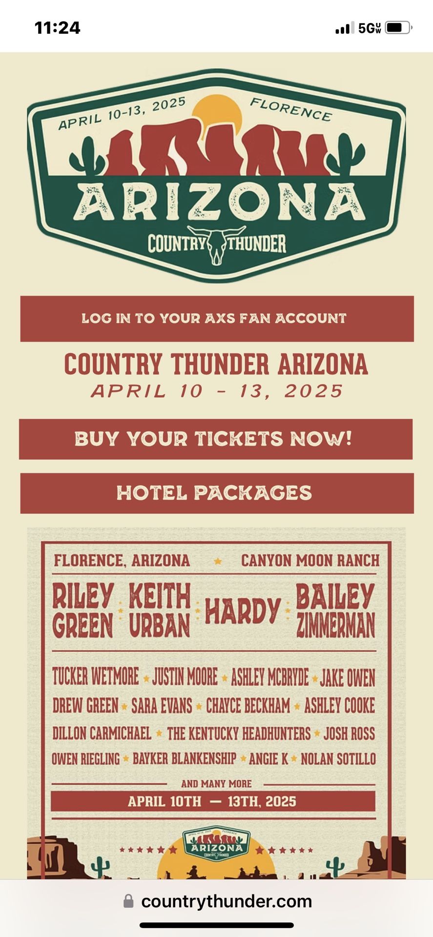 Country Thunder Campsites With Rights