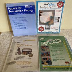 Quilters Foundation Piecing Papers, Appliqué Paper & Fabric Sheets 